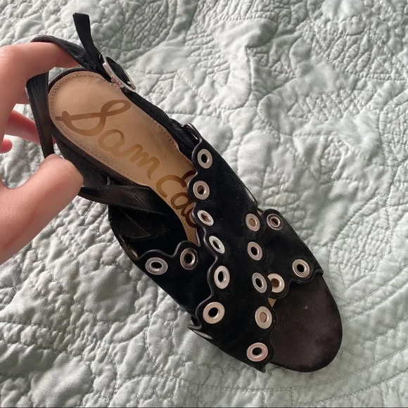 Sam Edelman Seana Black Block Heel Sandals - Picture 6 of 9